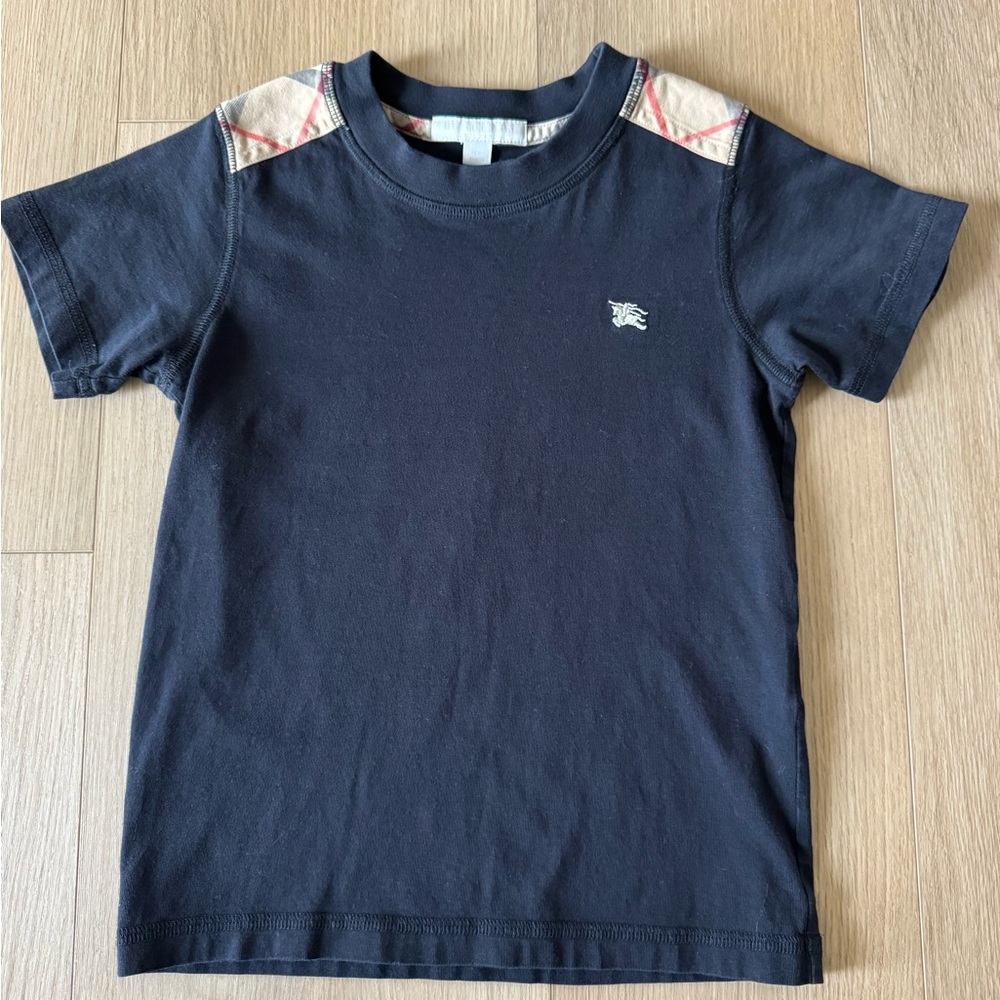 Burberry Black Tee with Tan Details